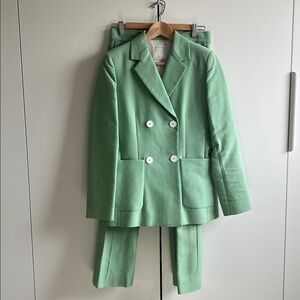 Sandro Paris Mint Green Blazer & Pants Set, 36